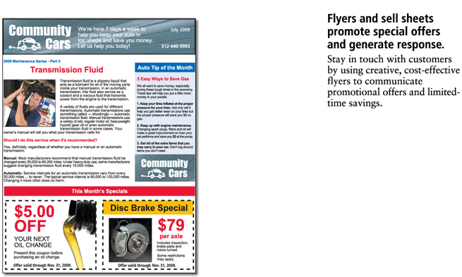 Sell Sheets & Flyers