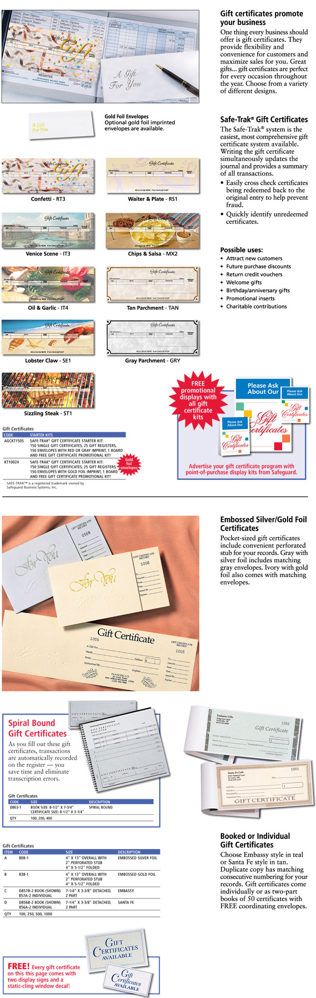 Gift Certificates