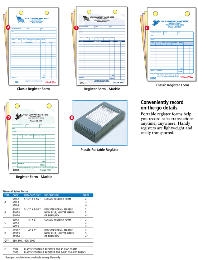 Register Forms