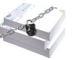 Cheques secure with lock and key