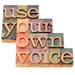 Use your own voice