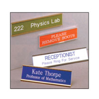 Standard name plates